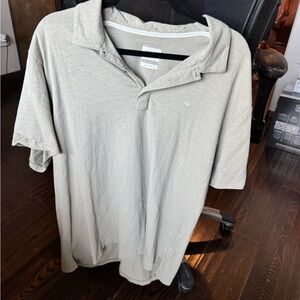 rag & bone Heather Gray Short Sleeve Polo